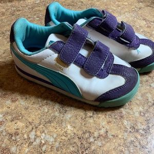 Puma Roma Purple and White Toddler shoes size 9